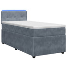 Boxspringbed met matras Donkergrijs 90 x 200 cm Fluweel