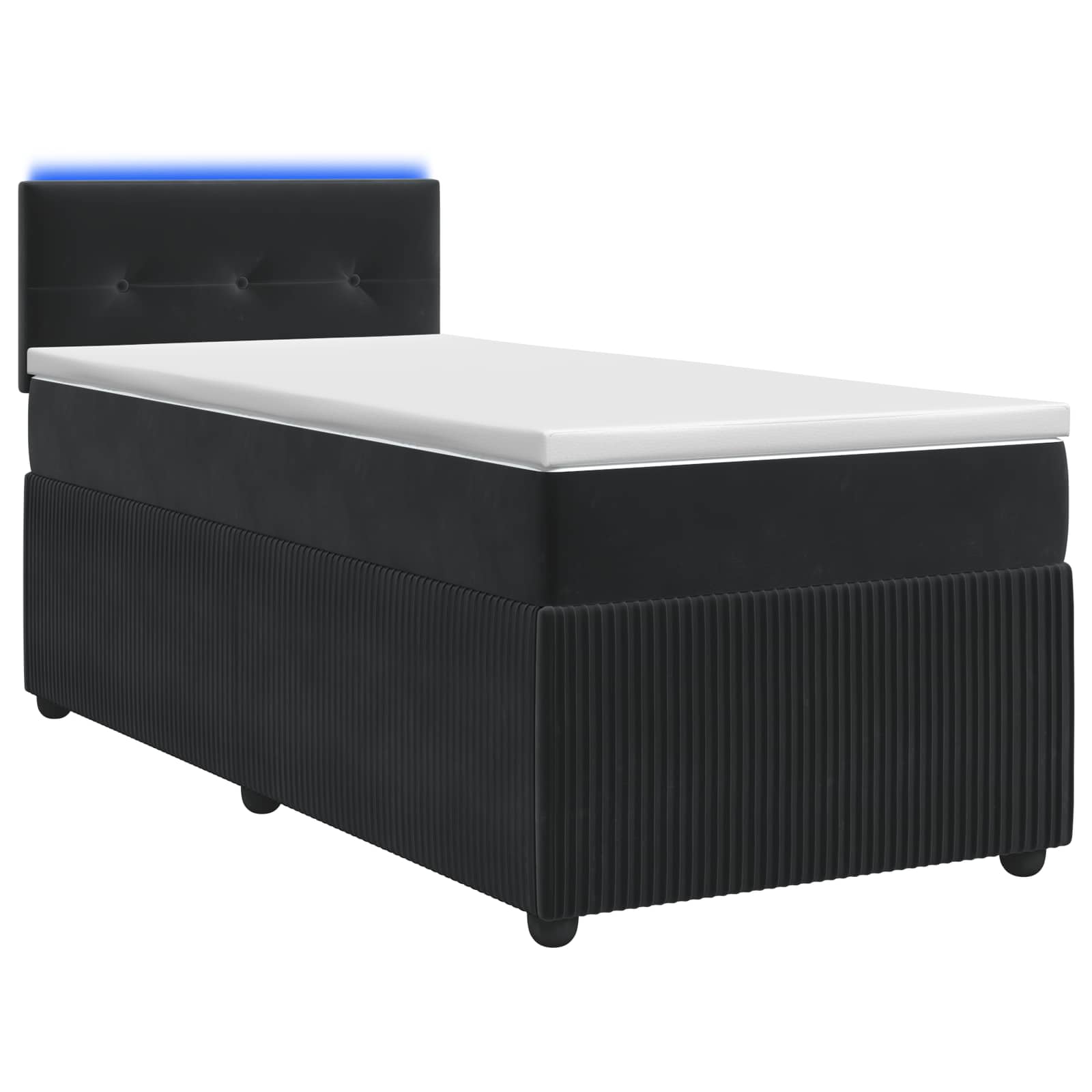 Boxspringbed met matras Zwart 90 x 200 cm Fluweel
