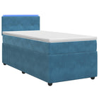 Boxspringbed met matras 90x200 cm blauw fluweel