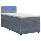 Boxspringbed met matras Donkergrijs 90 x 200 cm Fluweel