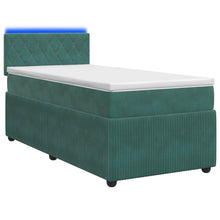 Boxspringbed met matras Donkergroen 100 x 200 cm Fluweel