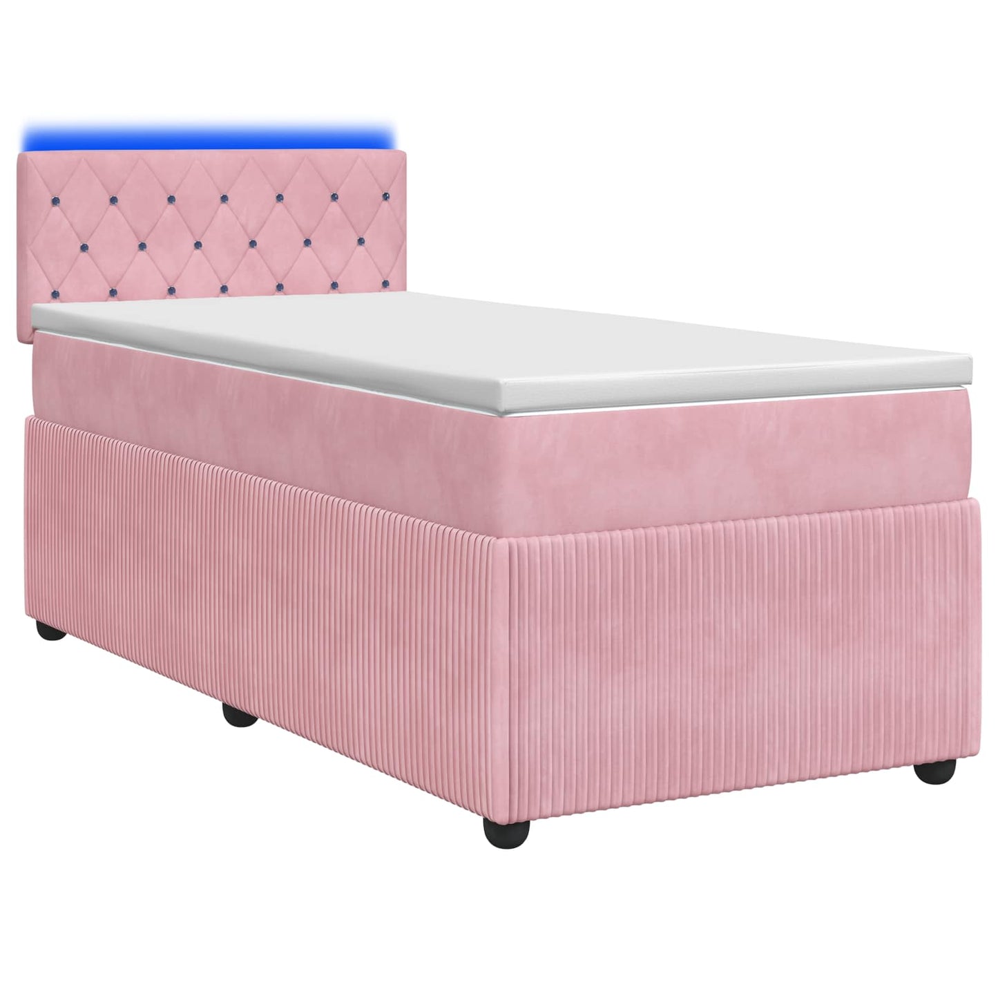 Boxspringbed met matras Roze 100 x 200 cm Fluweel