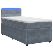 Boxspringbed 100x200 cm donkergrijs fluweel