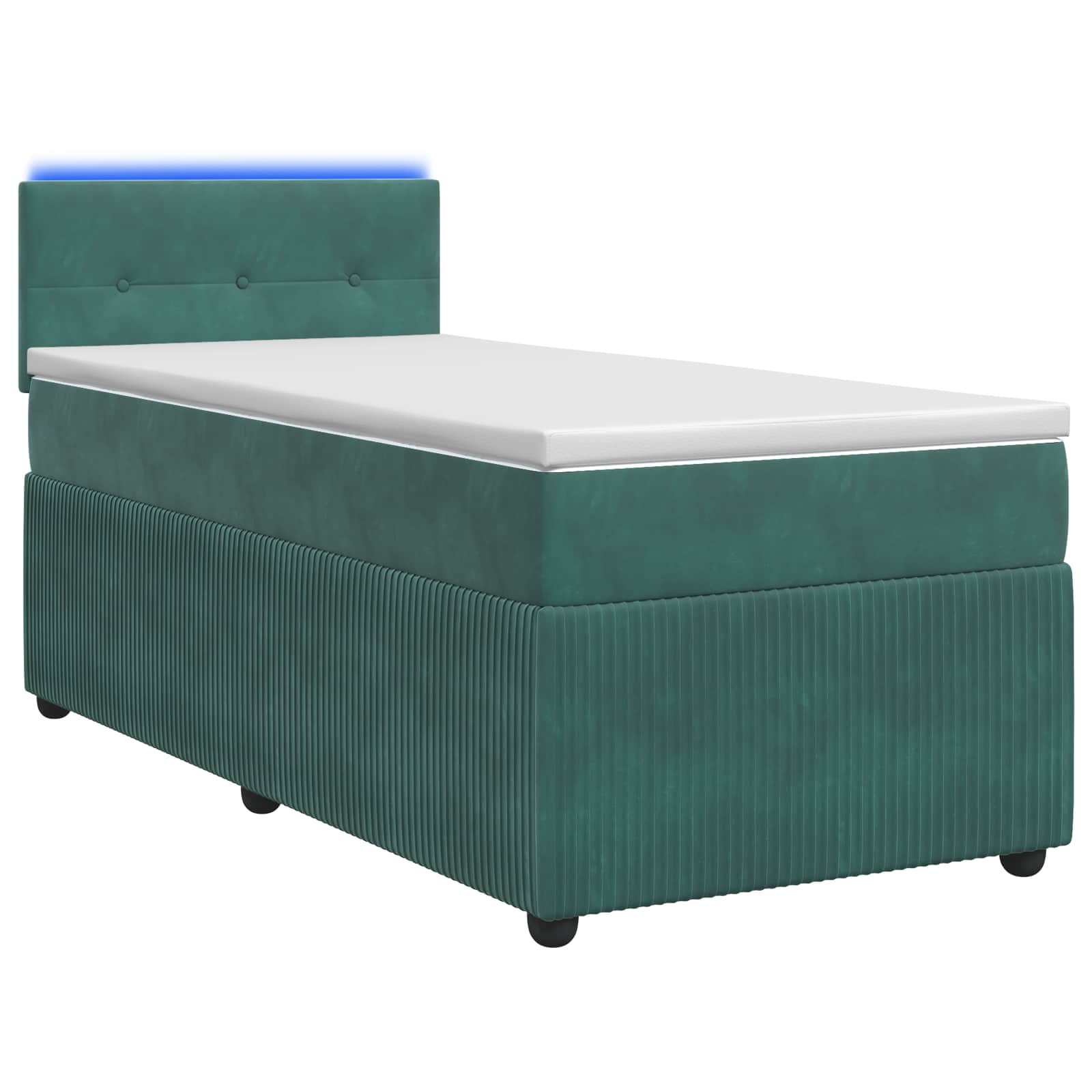 Boxspringbed met matras Donkergroen 100 x 200 cm Fluweel