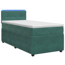 Boxspringbed met matras Donkergroen 100 x 200 cm Fluweel
