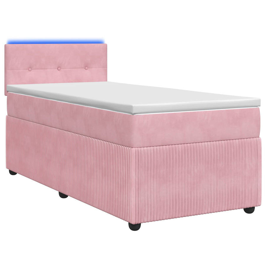 Boxspringbed met matras Roze 100 x 200 cm Fluweel