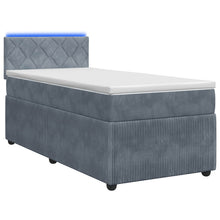 Boxspringbed met matras Donkergrijs 100 x 200 cm Fluweel