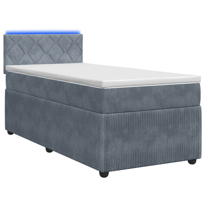 Boxspringbed met matras Donkergrijs 100 x 200 cm Fluweel