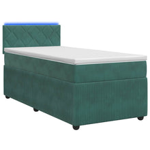 Boxspringbed met matras Donkergroen 100 x 200 cm Fluweel