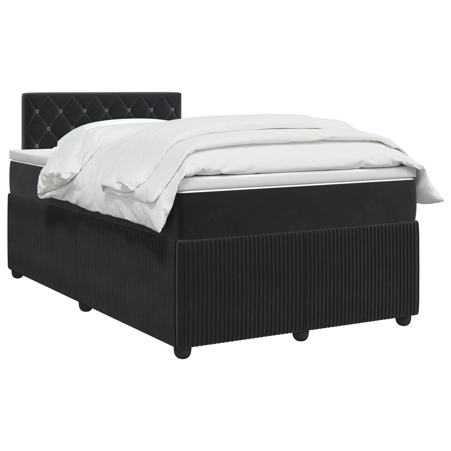 Boxspringbed met matras Zwart 120 x 190 cm Fluweel