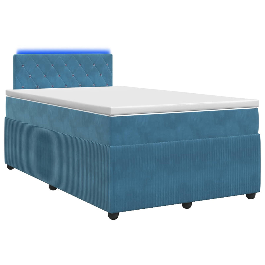Boxspringbed met matras Blauw 120 x 190 cm Fluweel
