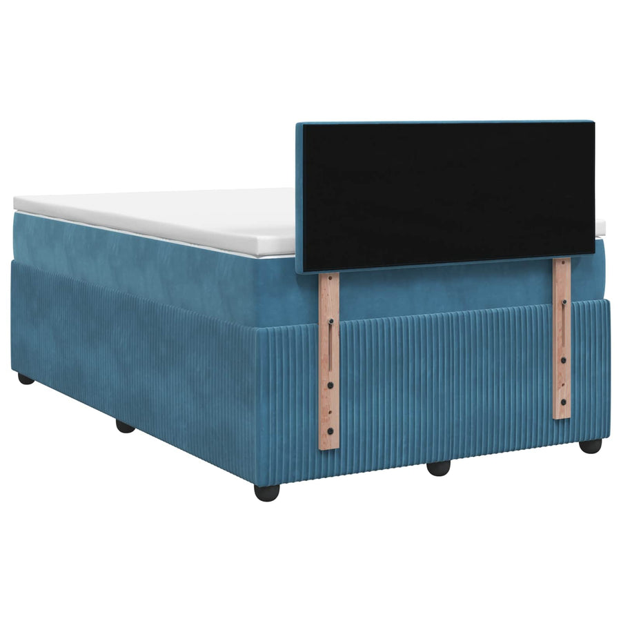 Boxspringbed met matras Blauw 120 x 190 cm Fluweel