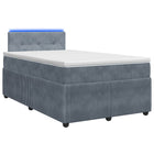 Boxspringbed met matras Donkergrijs 120 x 190 cm Fluweel