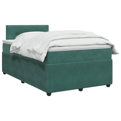 Boxspringbed met matras Donkergroen 120 x 190 cm Fluweel