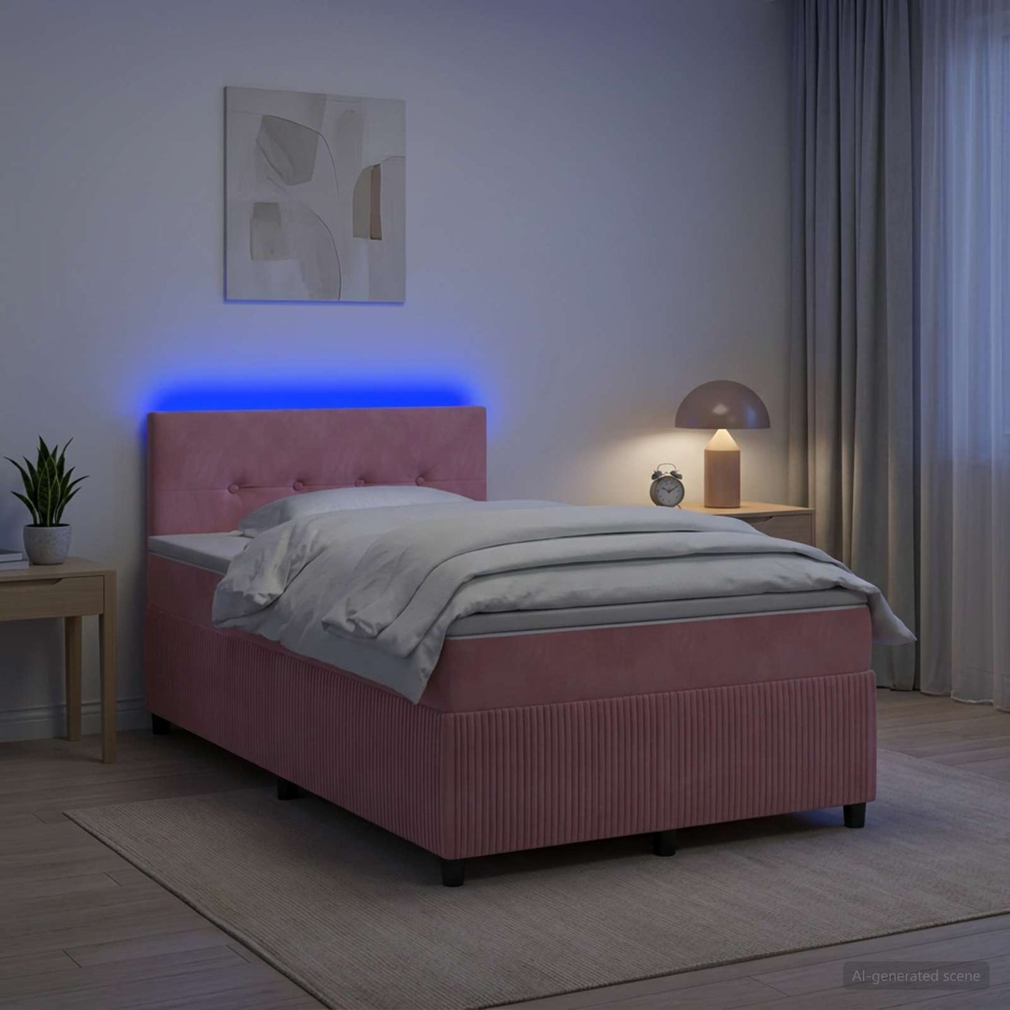 Boxspringbed met matras Roze 120 x 200 cm Fluweel