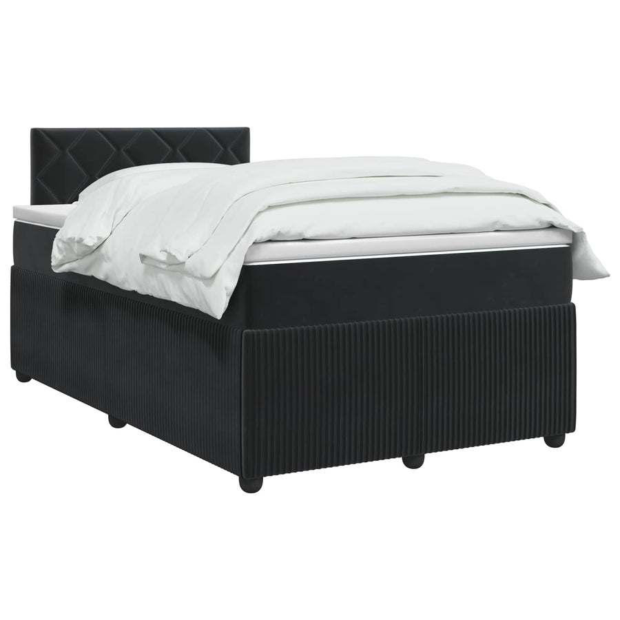 Boxspringbed met matras Zwart 120 x 190 cm Fluweel