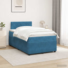 Boxspringbed met matras 120x200 cm blauw fluweel