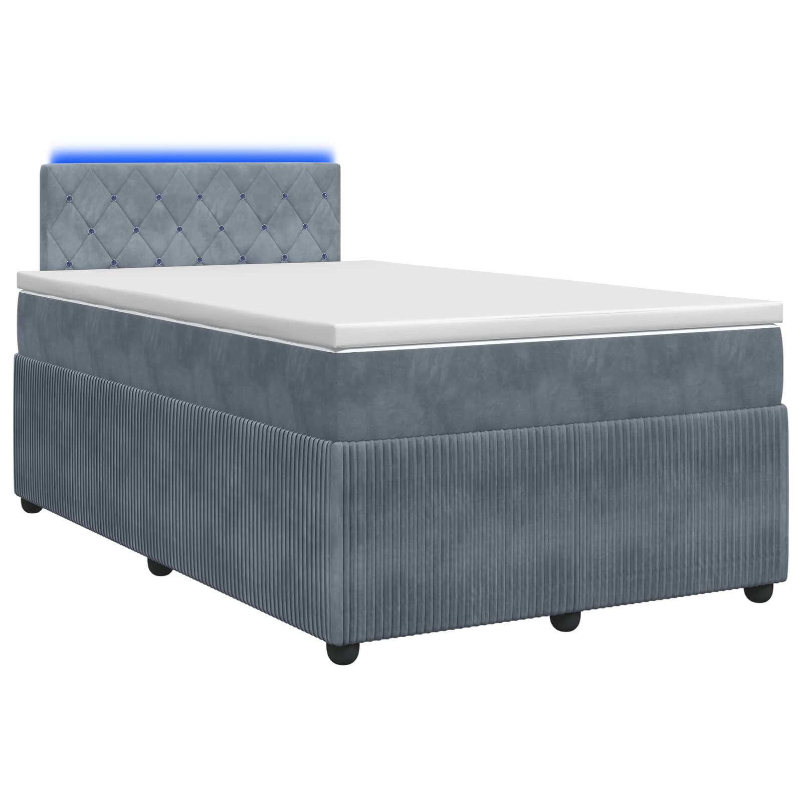 Boxspringbed met matras Donkergrijs 120 x 200 cm Fluweel