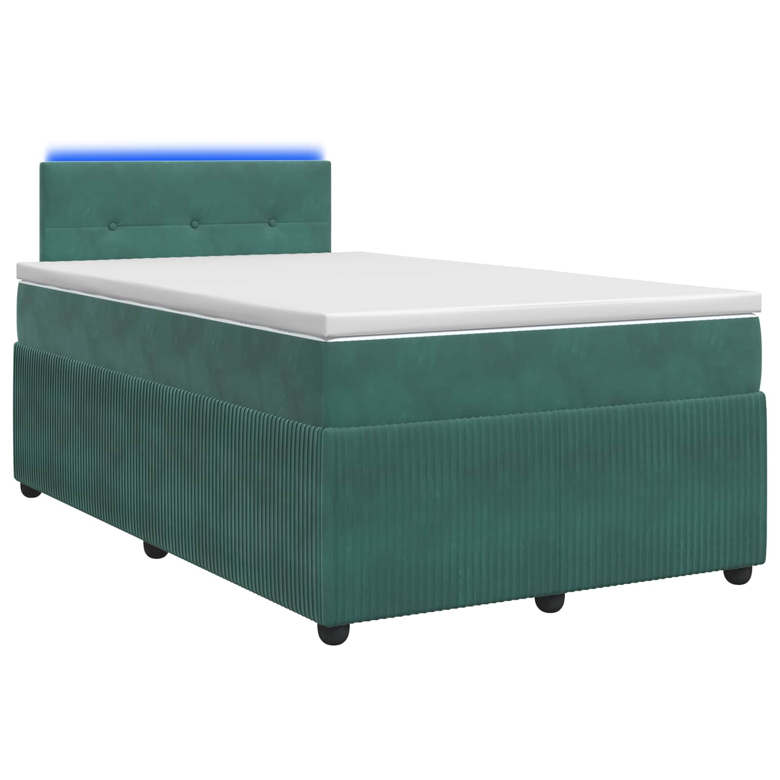 Boxspringbed met matras Donkergroen 120 x 200 cm Fluweel