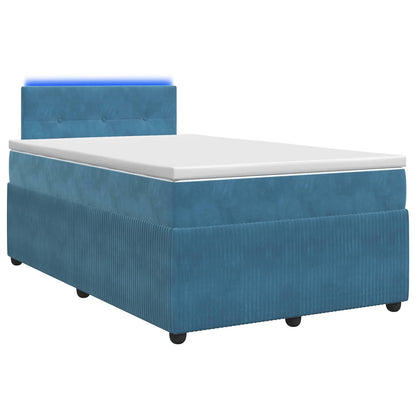 Boxspringbed met matras Blauw 120 x 200 cm Fluweel