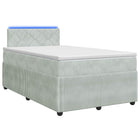 Boxspringbed met matras Lichtgrijs 120 x 200 cm Fluweel