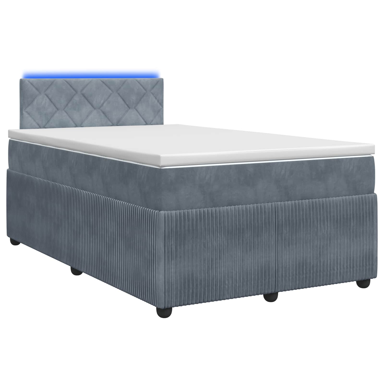 Boxspringbed met matras Donkergrijs 120 x 200 cm Fluweel