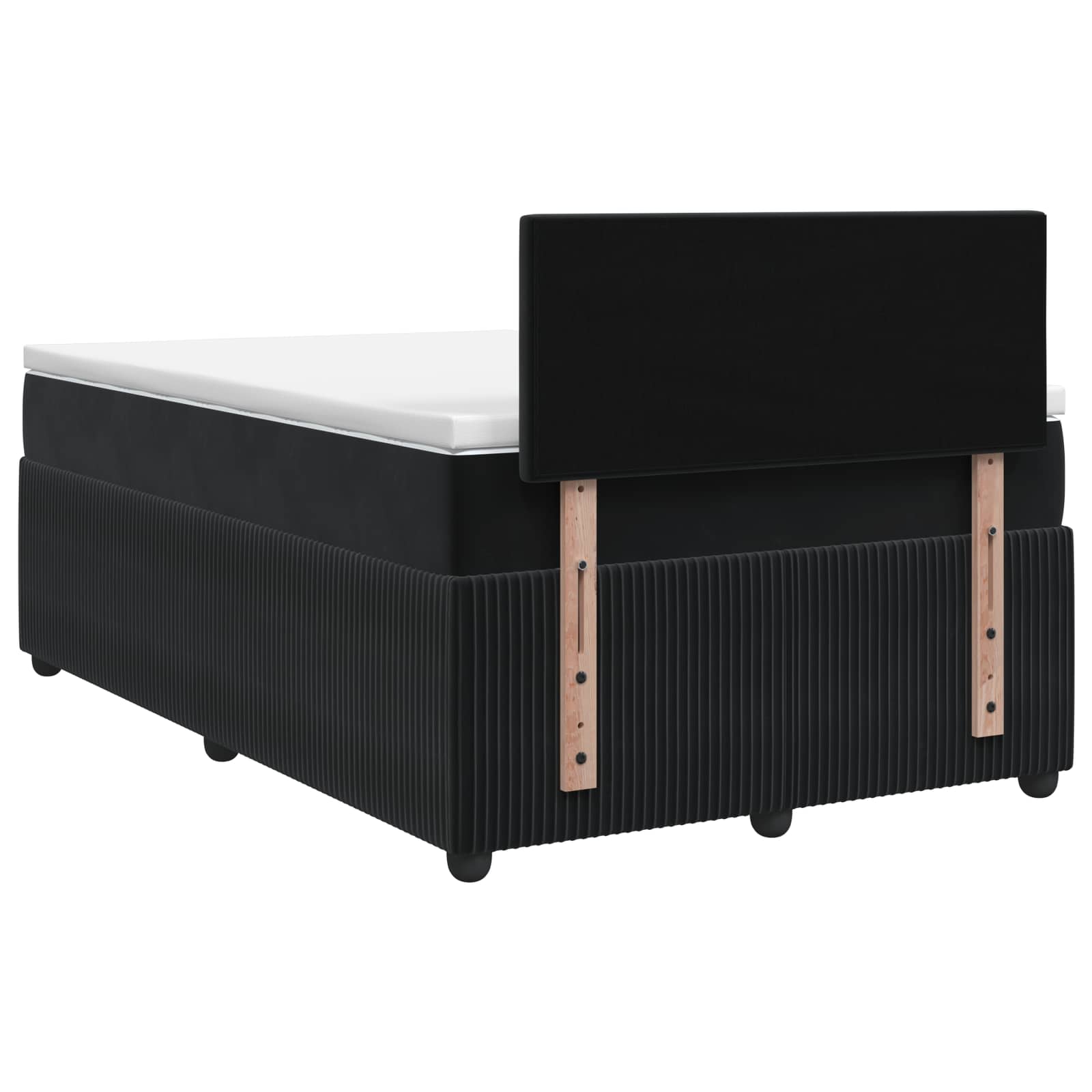 Boxspringbed met matras Zwart 120 x 200 cm Fluweel