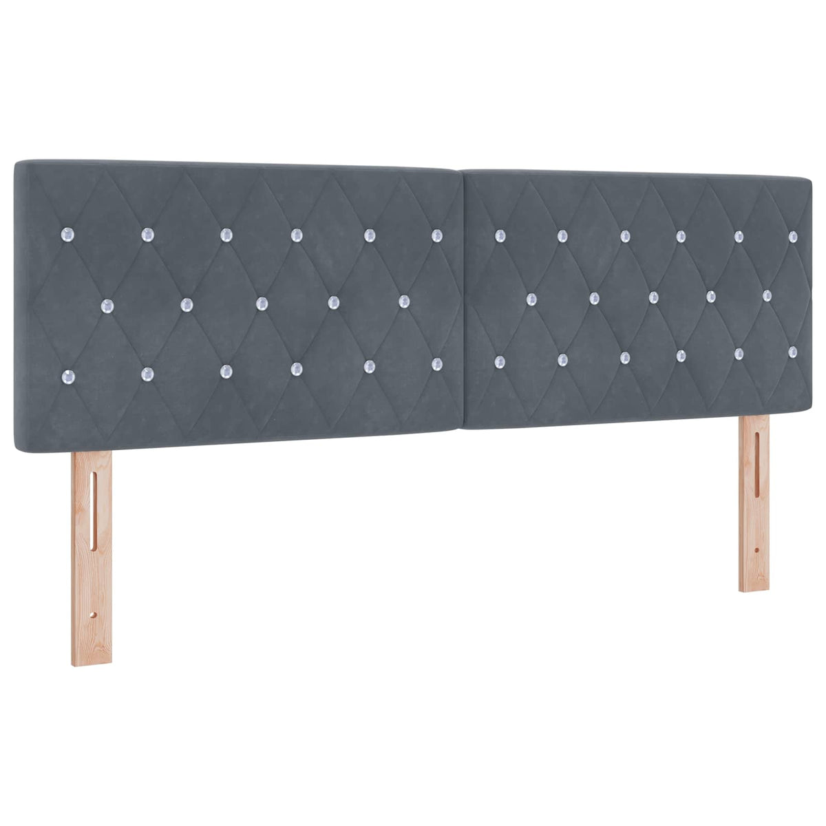 Boxspringbed met matras Donkergrijs 140 x 190 cm Fluweel