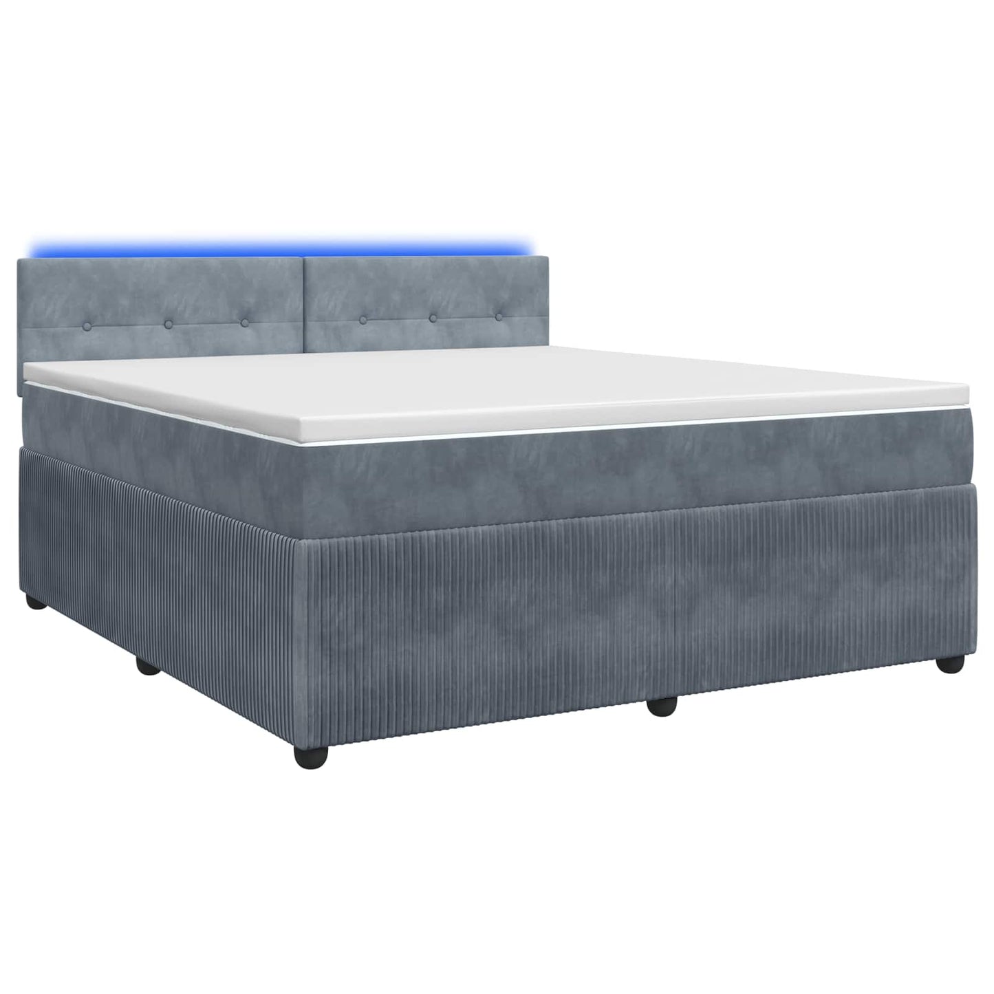 Boxspringbed met matras Donkergrijs 140 x 190 cm Fluweel