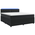 Boxspringbed met matras Zwart 140 x 190 cm Fluweel