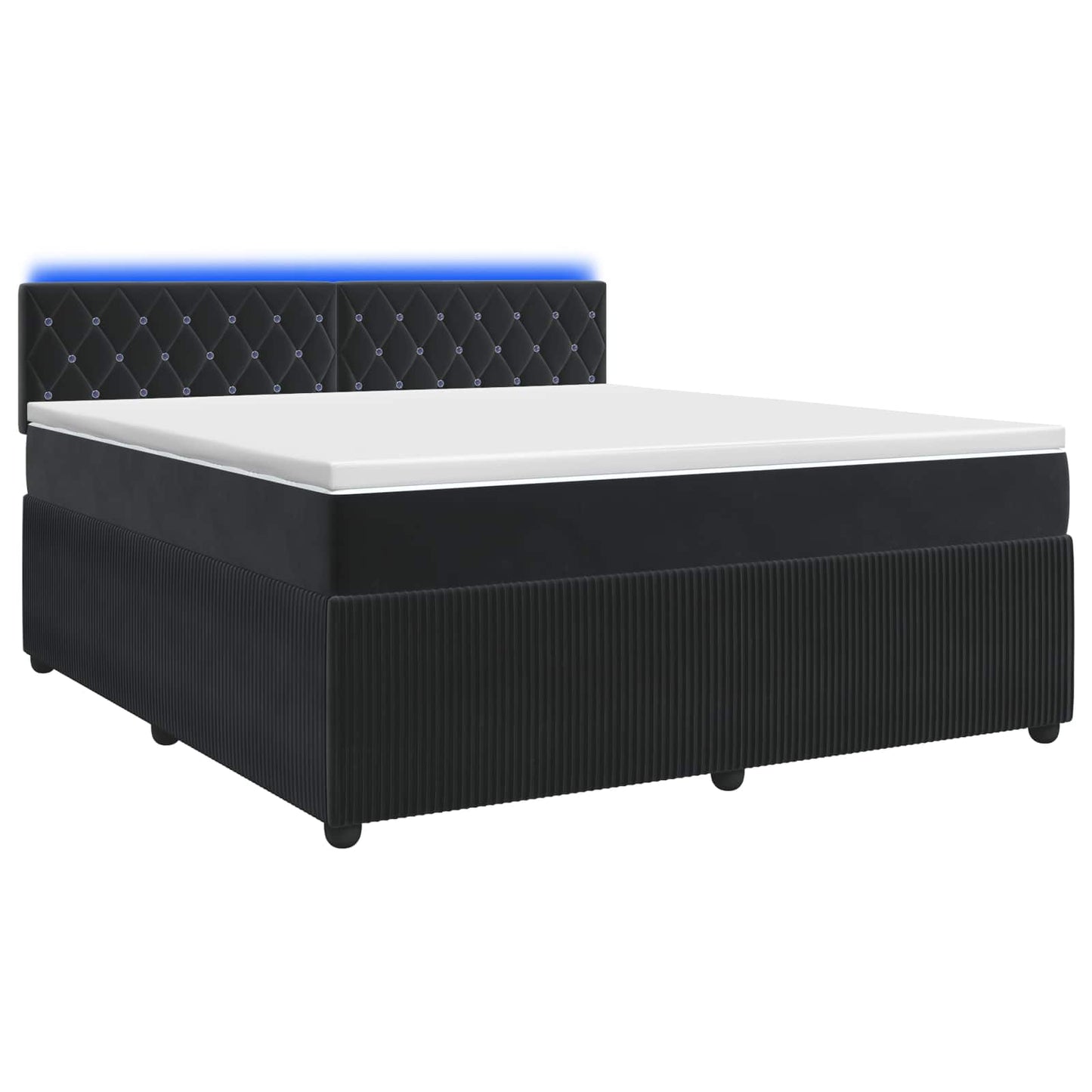 Boxspringbed met matras Zwart 160 x 200 cm Fluweel