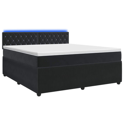 Boxspringbed met matras Zwart 160 x 200 cm Fluweel