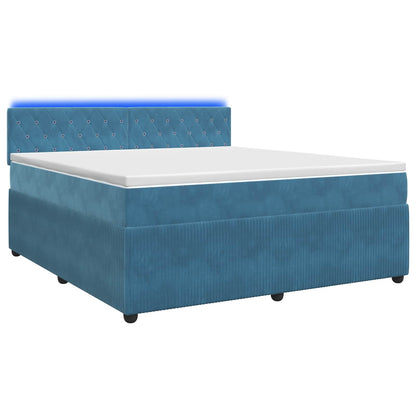 Boxspringbed met matras Blauw 160 x 200 cm Fluweel