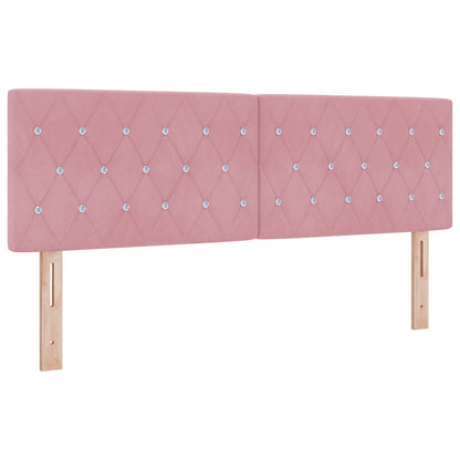 Boxspringbed met matras Roze 160 x 200 cm Fluweel