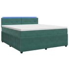 Boxspringbed met matras 160x200 cm donkergroen fluweel