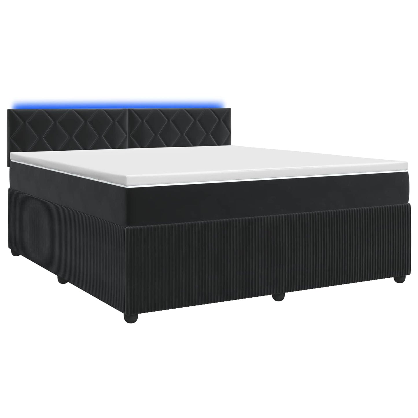 Boxspringbed met matras Zwart 160 x 200 cm Fluweel