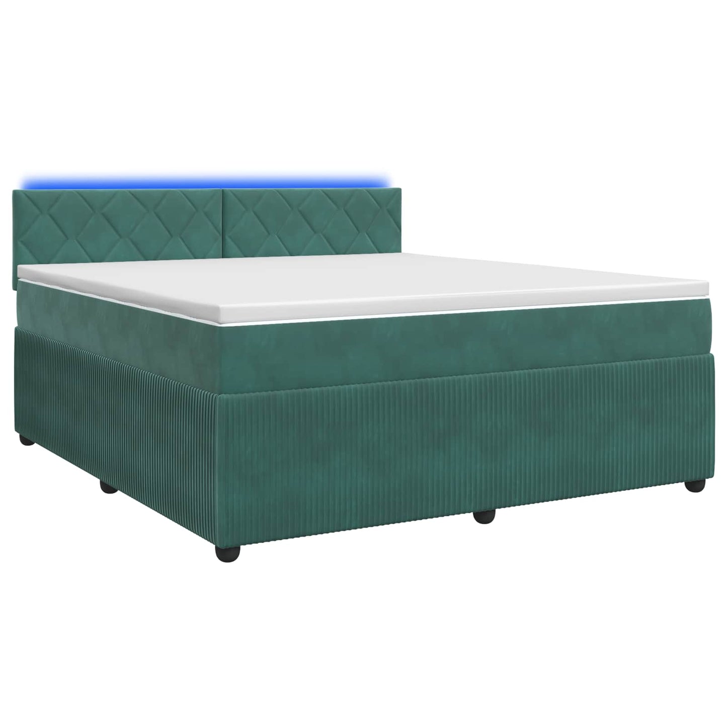 Boxspringbed met matras Donkergroen 160 x 200 cm Fluweel