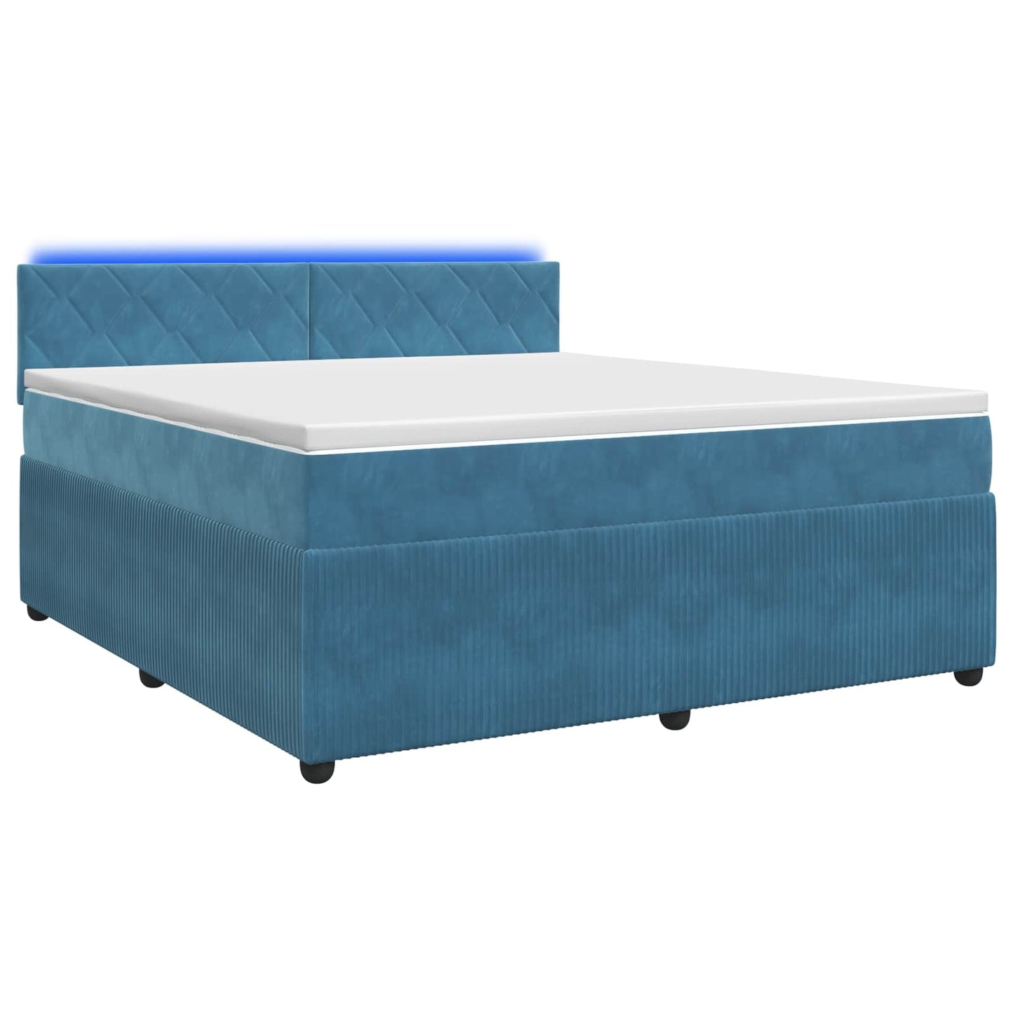 Boxspringbed met matras Blauw 160 x 200 cm Fluweel