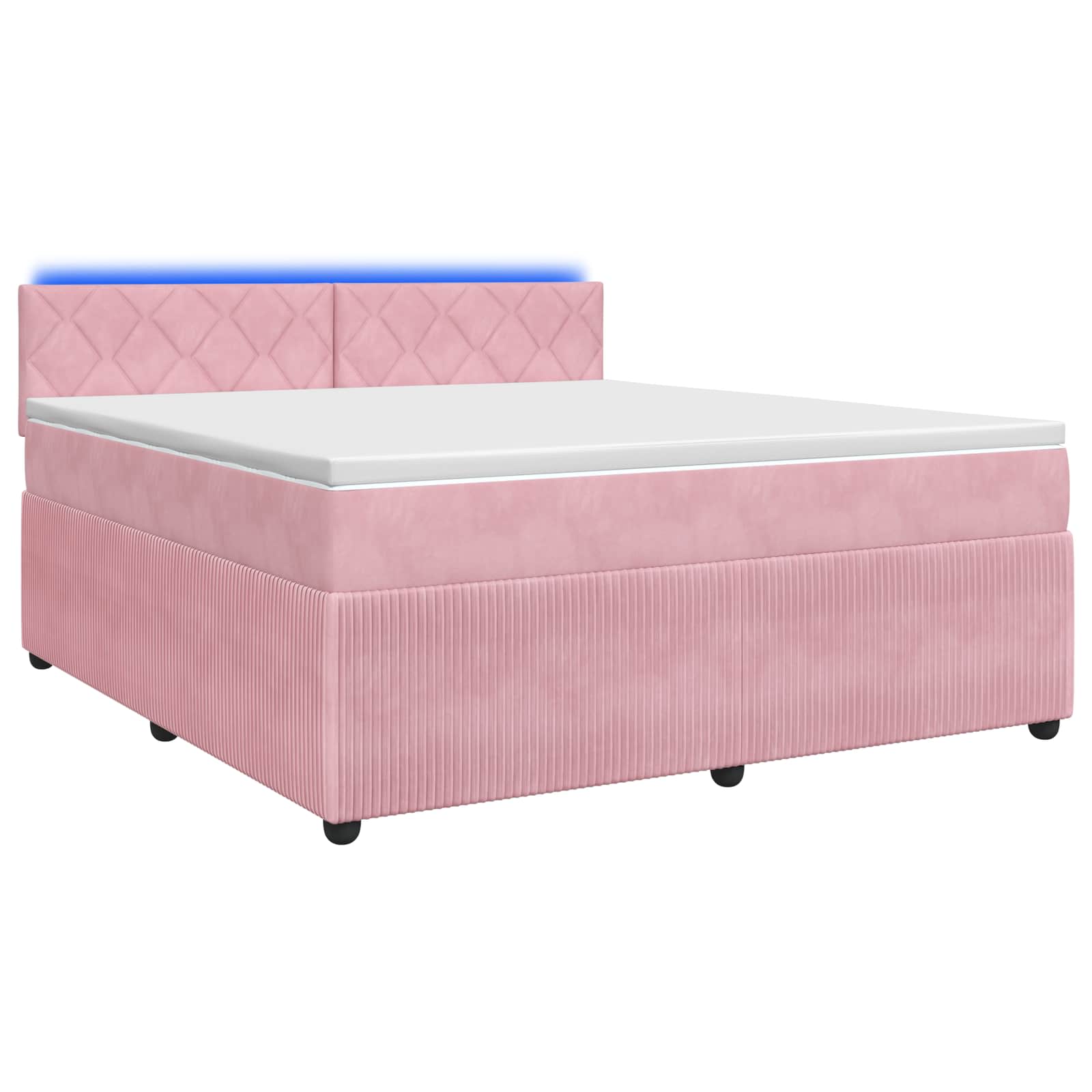 Boxspringbed met matras Roze 160 x 200 cm Fluweel