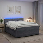 Boxspringbed 180x200 cm donkergrijs fluweel