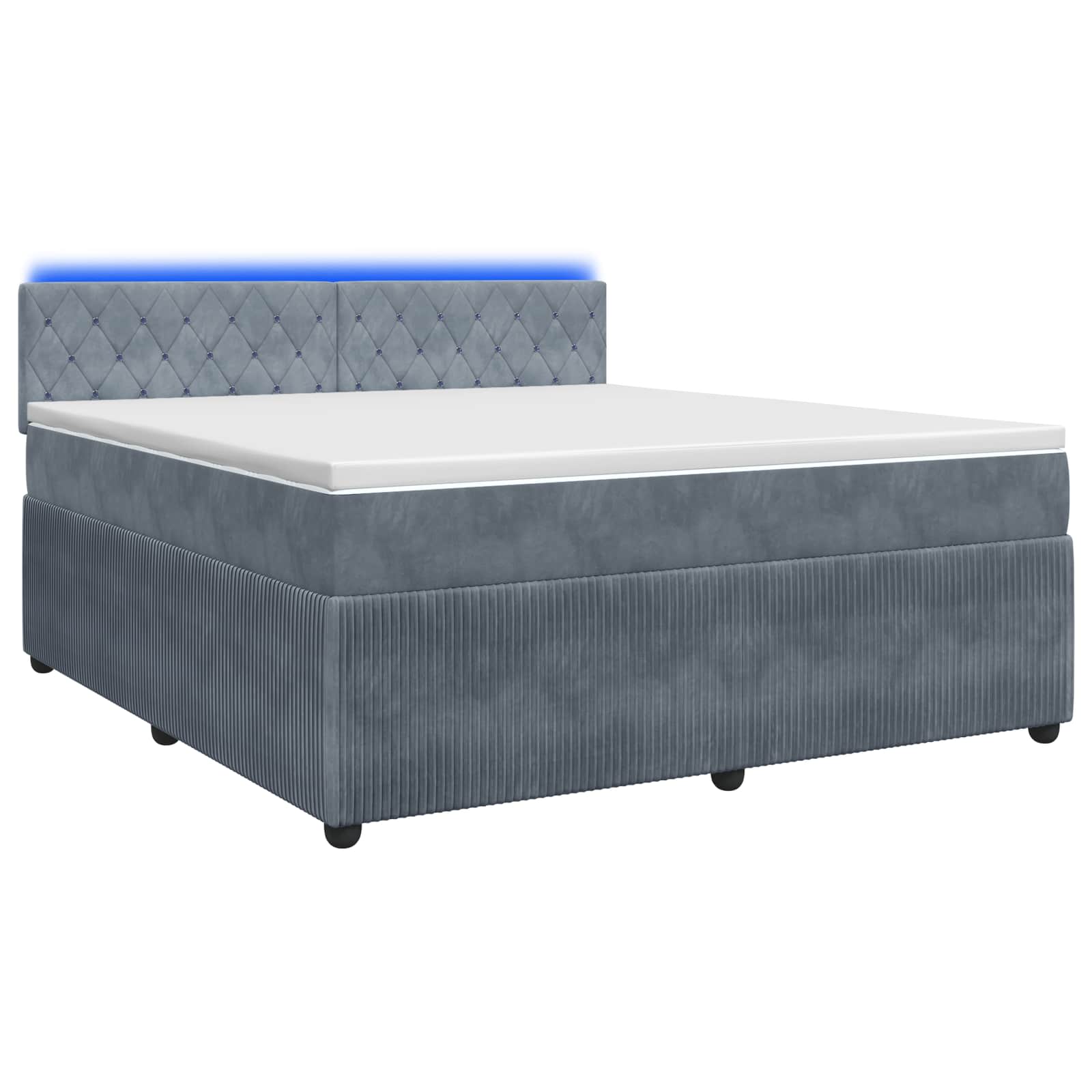 Boxspringbed met matras Donkergrijs 180 x 200 cm Fluweel