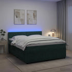 Boxspringbed met matras 180x200 cm donkergroen fluweel