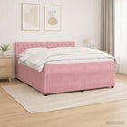 Boxspringbed met matras 140x200 cm roze fluweel