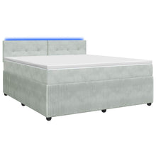 Boxspringbed met matras Lichtgrijs 180 x 200 cm Fluweel