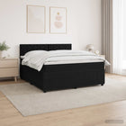 Boxspringbed 160x200 cm zwart fluweel met matras