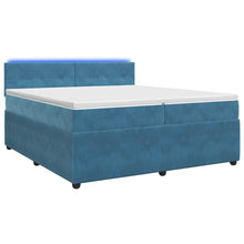 Boxspringbed met matras Blauw 200 x 200 cm Fluweel