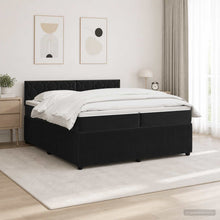Boxspringbed met matras Zwart 200 x 200 cm Fluweel