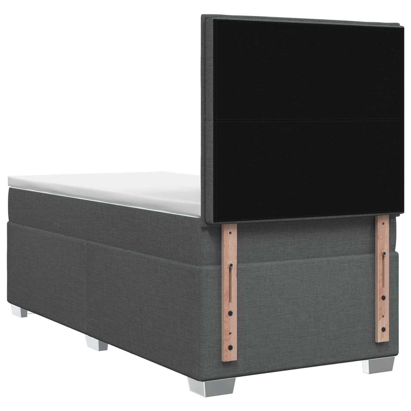 Boxspringbed met matras Donkergrijs 80 x 200 cm Stof