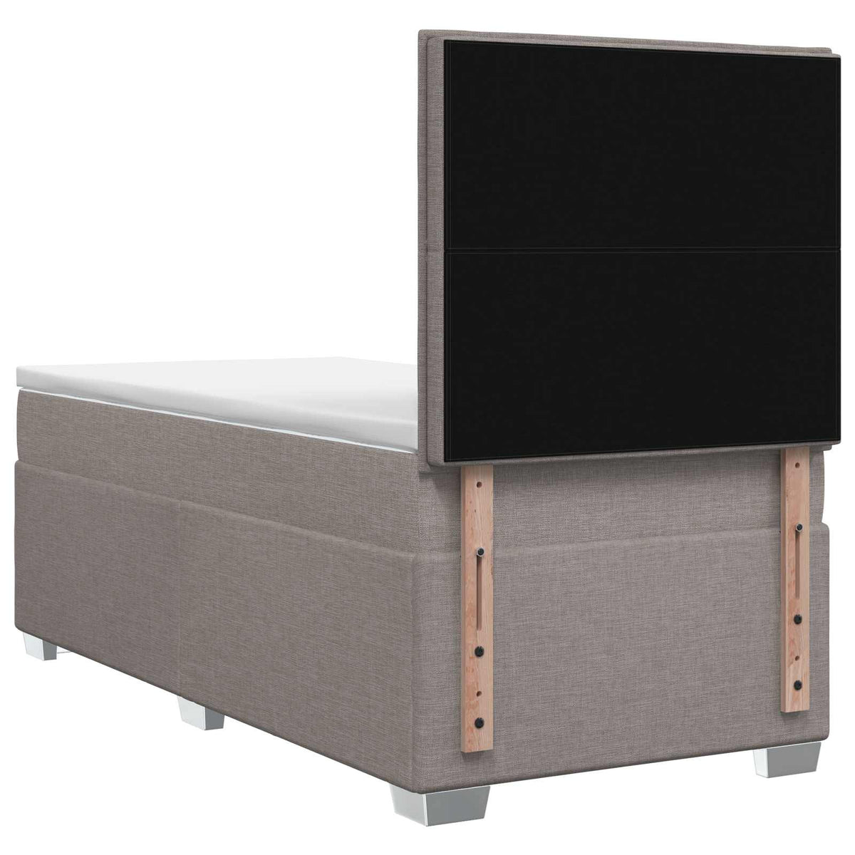 Boxspringbed met matras met hoofdeinde Taupe 80 x 200 cm Stof