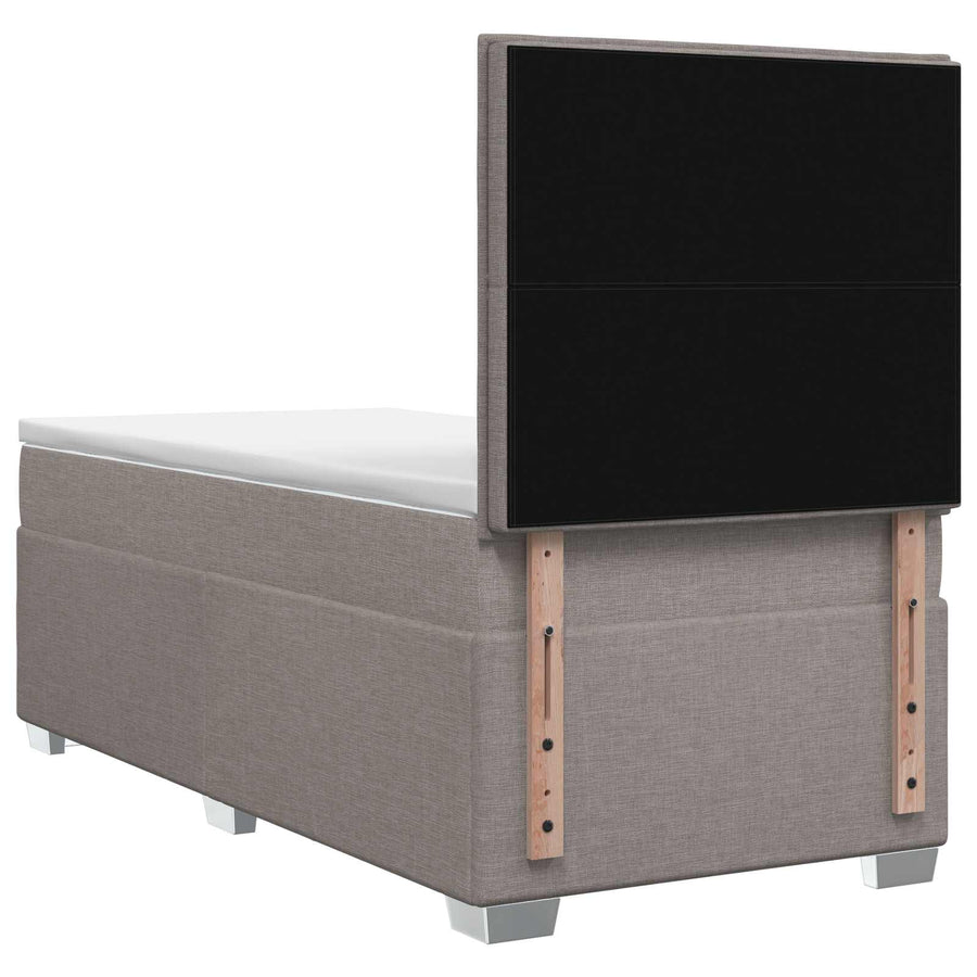 Boxspringbed met matras met hoofdeinde Taupe 80 x 200 cm Stof